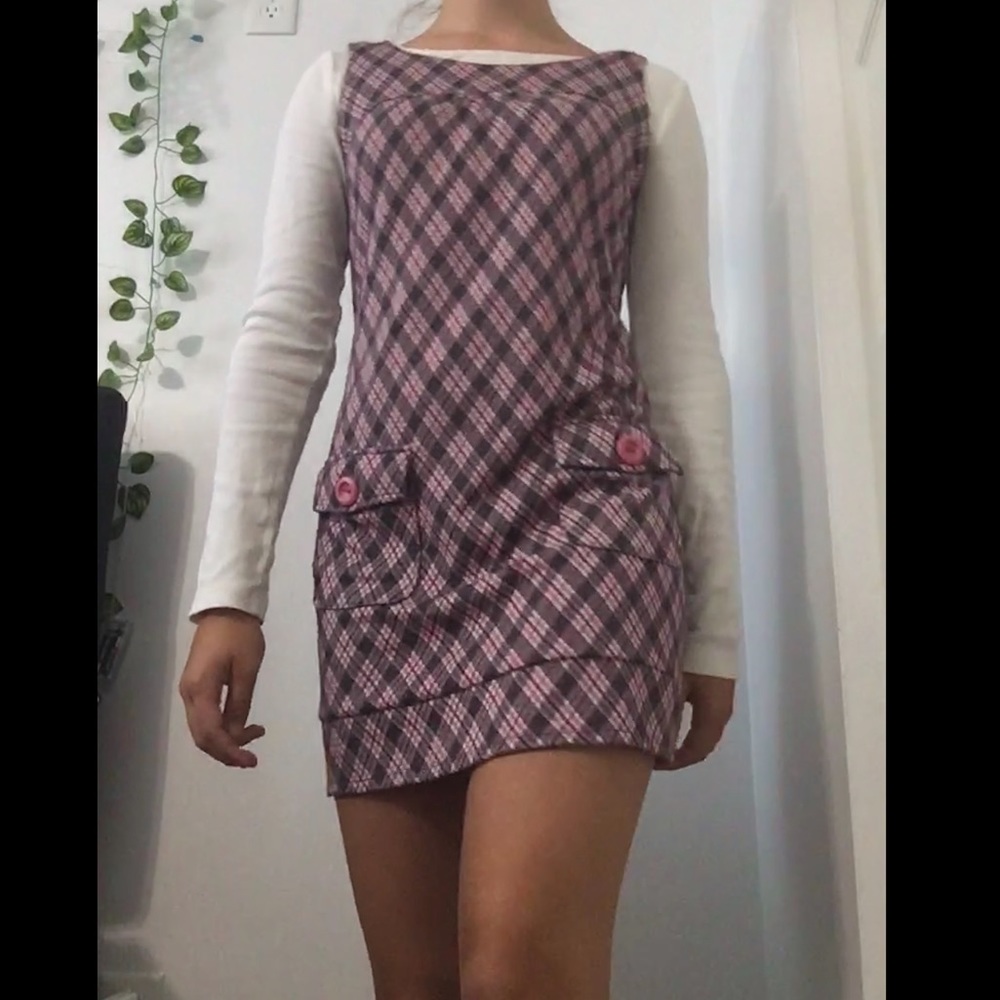 🎀trendy plaid mini dress🎀